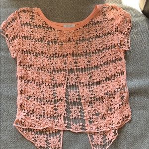 light pink see through shirt
